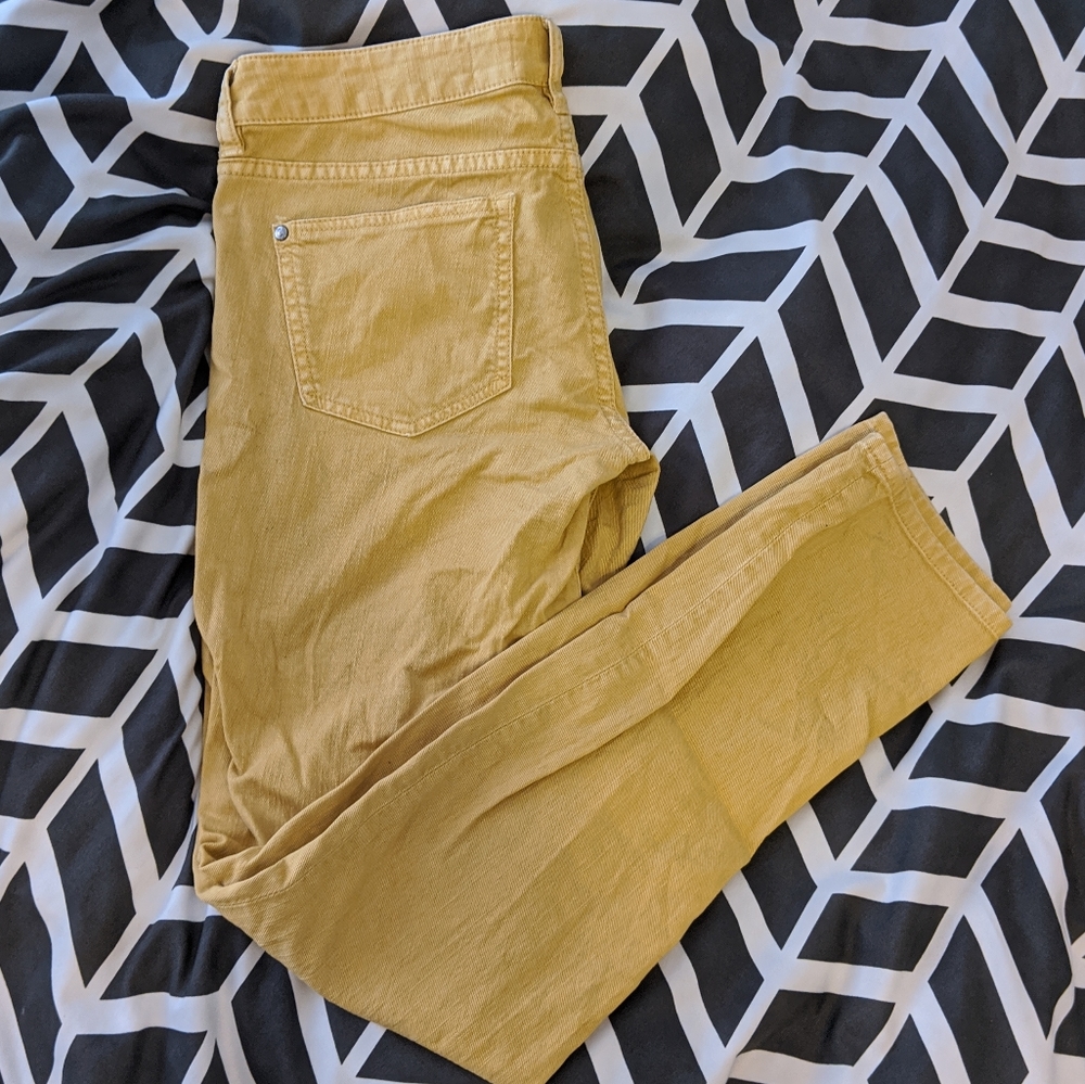 GUC Mustard Yellow Pilcro Anthropologie Stet Jeans
